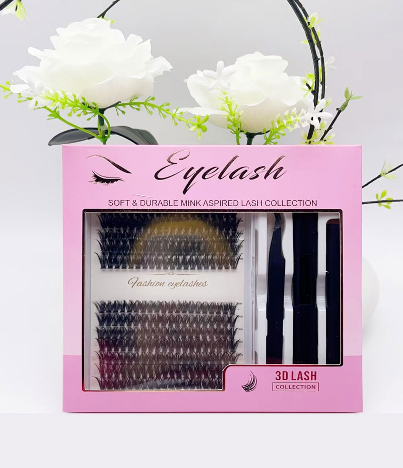 Quam ad perficiendum Eyelashes cum Gluten et Clusters