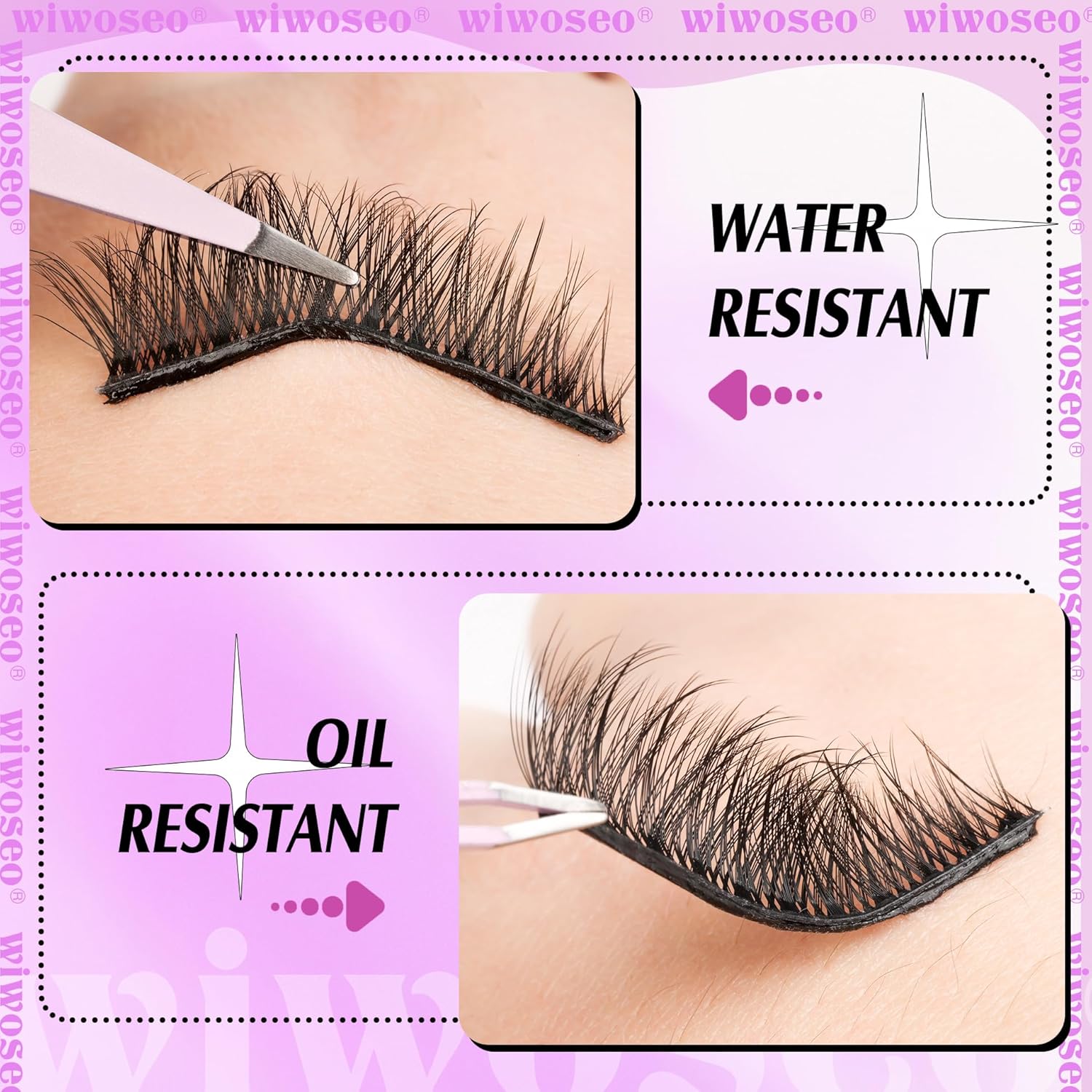 Adepto perfecti vultus cum Pingdu scintillans Eyelash® sui tenaces Wispy CRINITUS Lashes