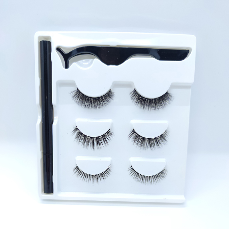 3D False Eyelash Kit et Lash Glue Pens sine Magnetic