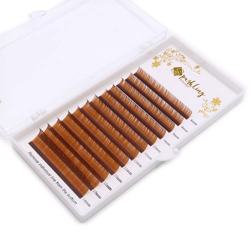 Color Eyelashes Tractus Mink mixta Longitudo in One Tray (c Curl 0.07mm 7-15mix)