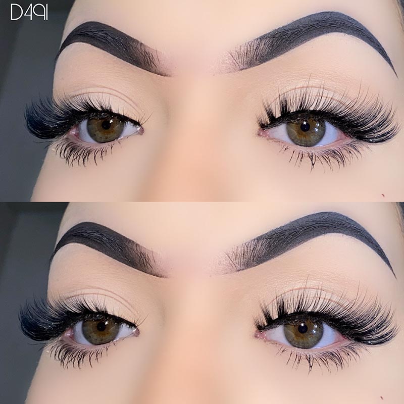 L Curl Mink Fluffy Cat Eye Lashes