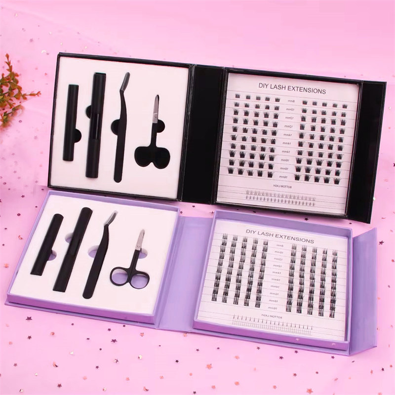 DIY Eyelash vinculum et signator Lash extensio Kit