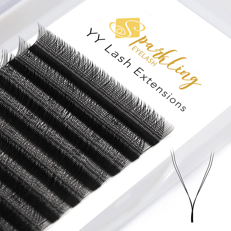 YY Shaped Lashes Tractus 2D Premade Fans Eyelash